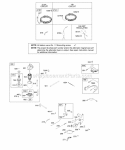 Alternator Controls Electric Starter Governor Spring Ignition Diagram and Parts List for  Briggs and Stratton Engine